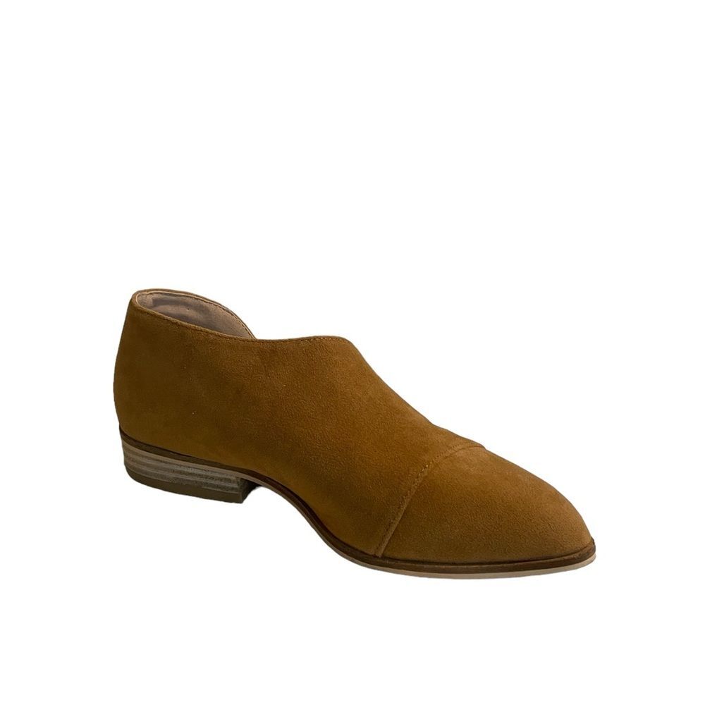 Beast Fashion Faux‎ Suede Camel D'Orsay Flats Shoe Women's Size 5.5